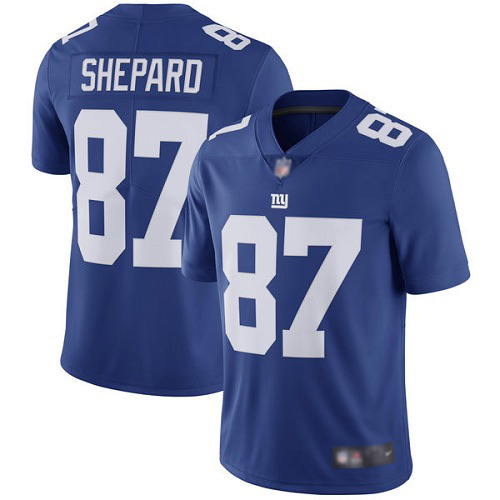 Men New York Giants #87 Sterling Shepard Royal Blue Team Color Vapor Untouchable Limited Player Football NFL Jersey
